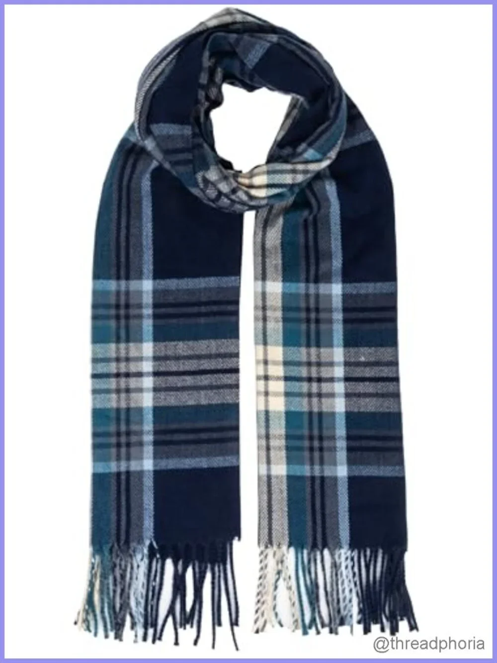 Unisex Tartan Plaid Winter Scarf Wrap Shawl with Tassels Soft Warm Knit Extra